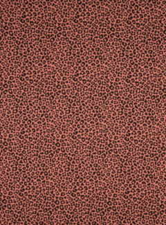 Decostoffen Peach panterprint poplin
