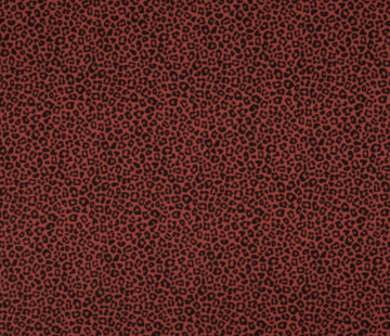 Decostoffen Steenrood panterprint poplin