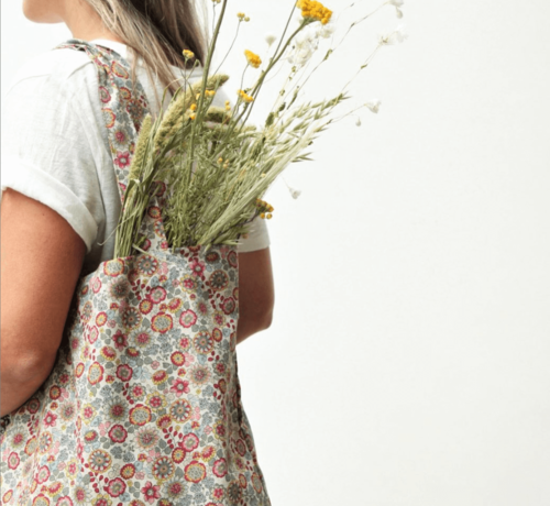 Decostoffen Multicolor bloemen linnenlook