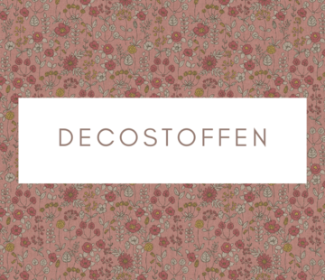 Decostoffen Bloemen roze linnenlook