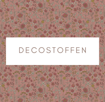 Decostoffen Bloemen roze linnenlook