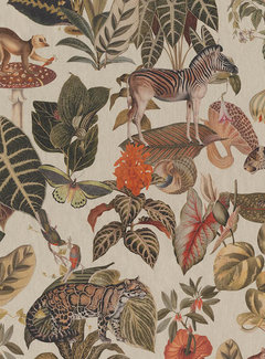 Decostoffen Jungle beige digitale print
