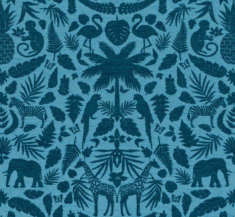 Petrol jungle jacquard