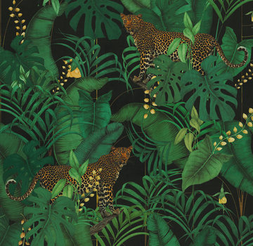 Decostoffen Jungle luipaard velvet digitale print
