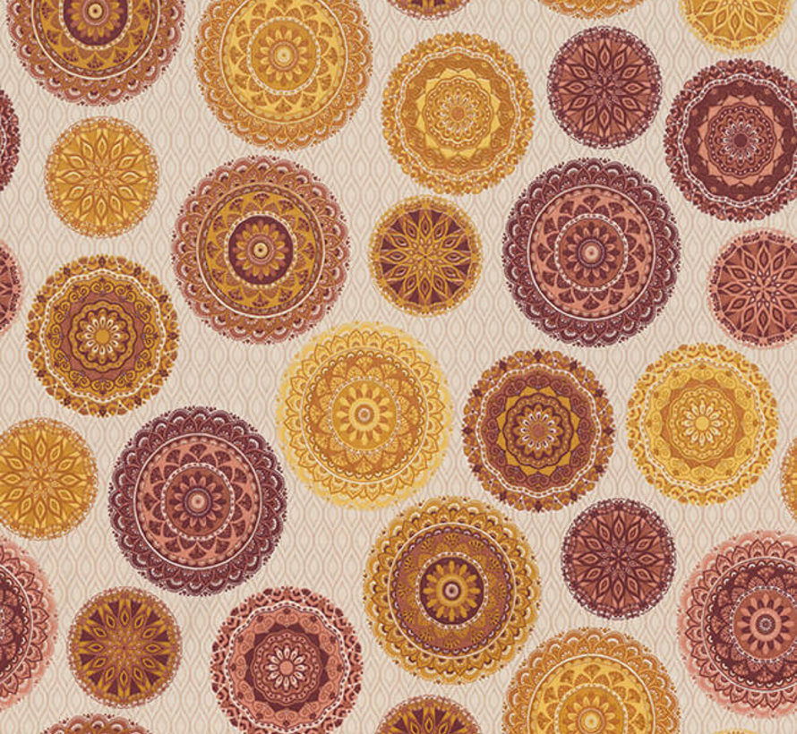 Gekleurde mandelas ottoman stof