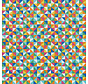 Geometrische blokjes patroon ottoman stof