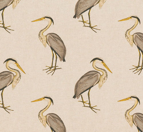 Decostoffen Reigers linnenlook stof