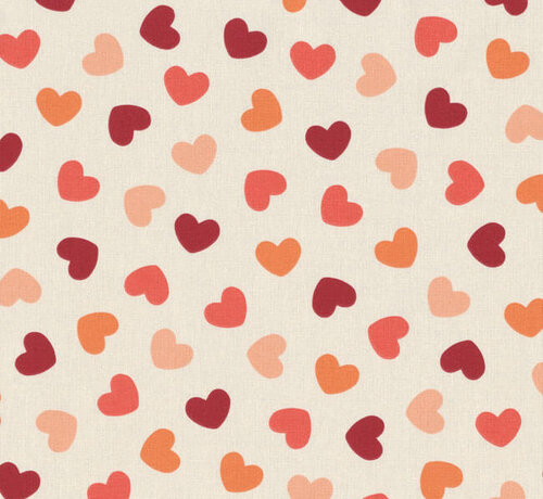 Decostoffen Hartjes stof katoen half panama stof