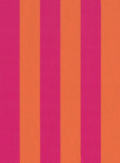 Decostoffen Roze en oranje strepen digitale print