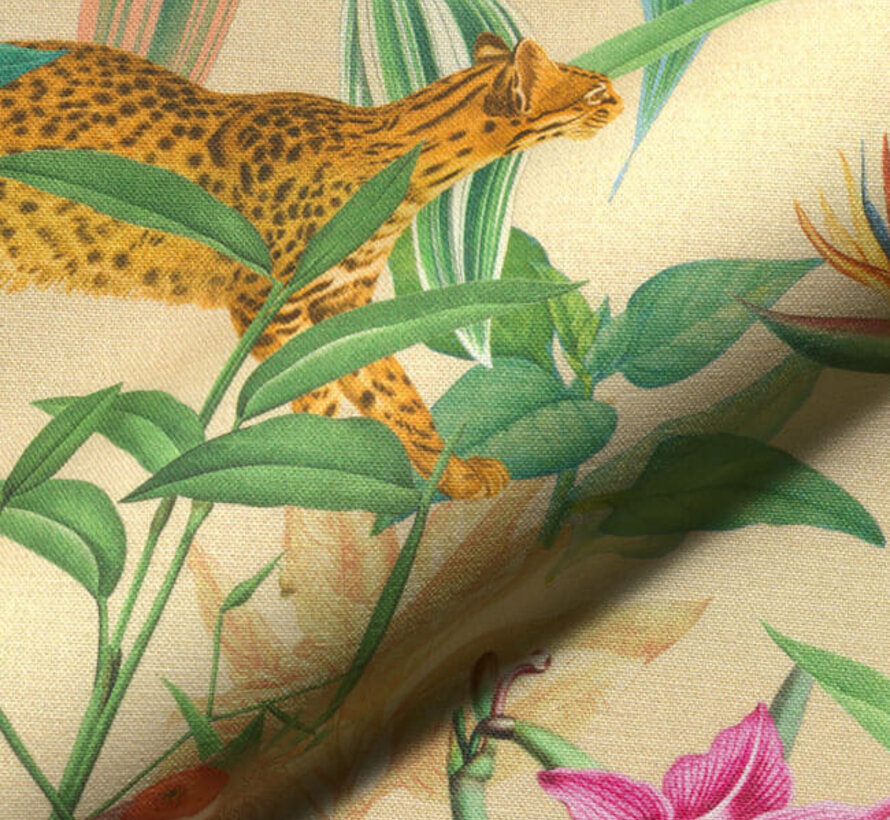 Tropische jungle digitale print stof