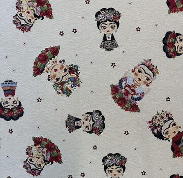 Decostoffen Mexicaanse vrouw met bloemen gobelin
