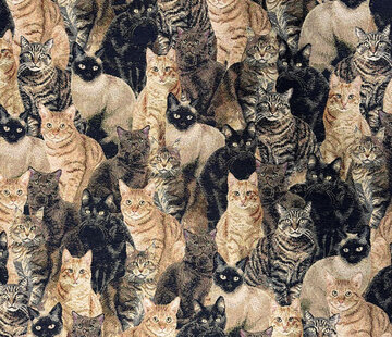 Decostoffen Kattenprint gobelin