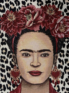 Decostoffen Mexicaanse vrouw bloemen gobelin