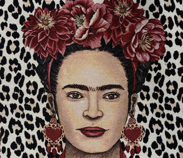 Decostoffen Mexicaanse vrouw bloemen gobelin