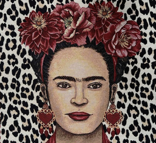 Decostoffen Mexicaanse vrouw bloemen gobelin stof