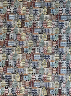 Decostoffen Amsterdamse grachtenpandjes gobelin