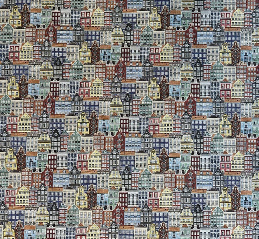 Amsterdamse grachtenpandjes gobelin
