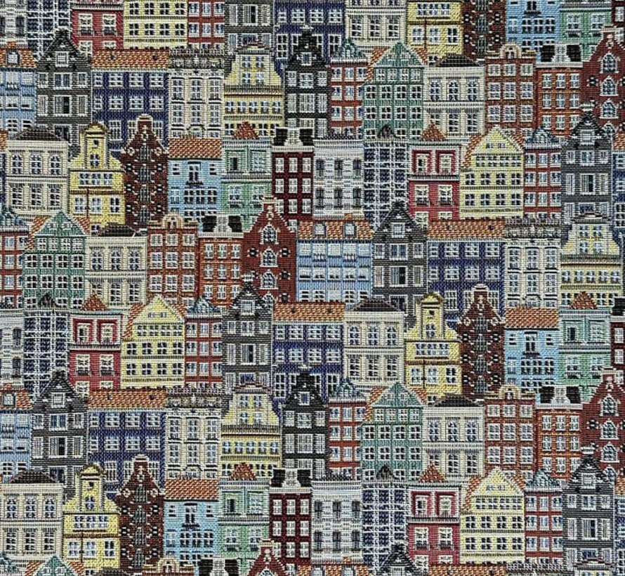 Amsterdamse grachtenpandjes gobelin