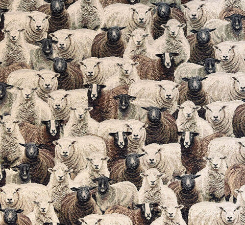 Decostoffen Schapen gobelin stof