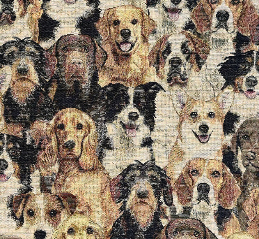 Honden gobelin stof