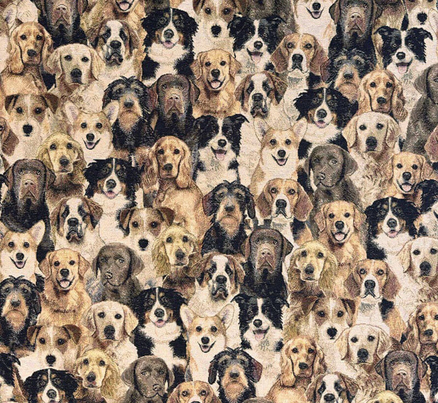 Honden gobelin stof