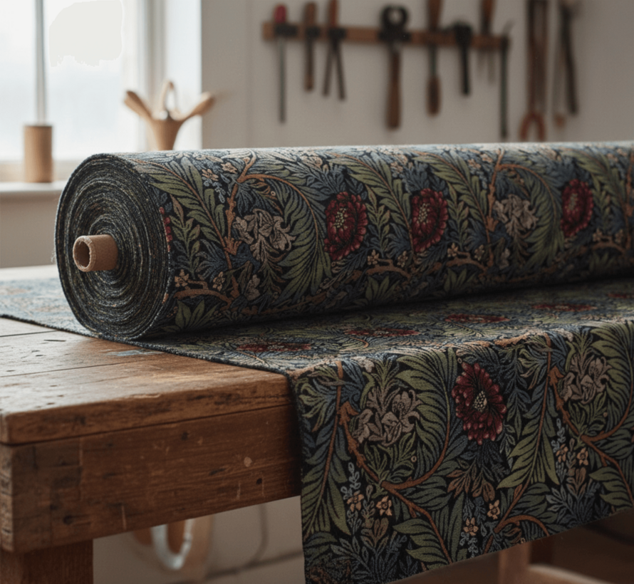 Bloemen William Morris stijl gobelin