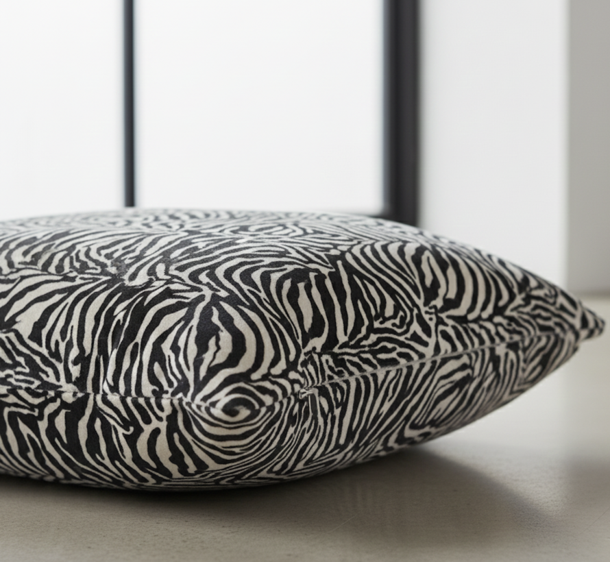 Zebraprint velvet digitale print stof