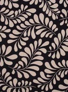 Decostoffen Bloemen patroon zwart gobelin