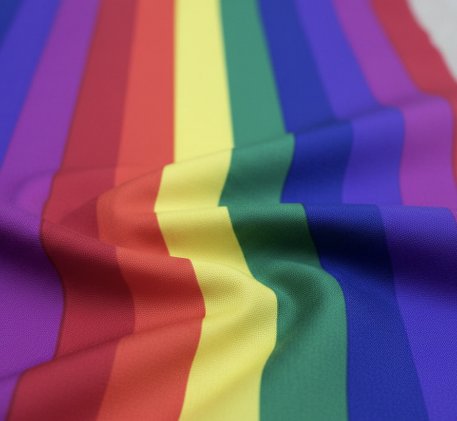 Regenboog kleuren terlenka stof