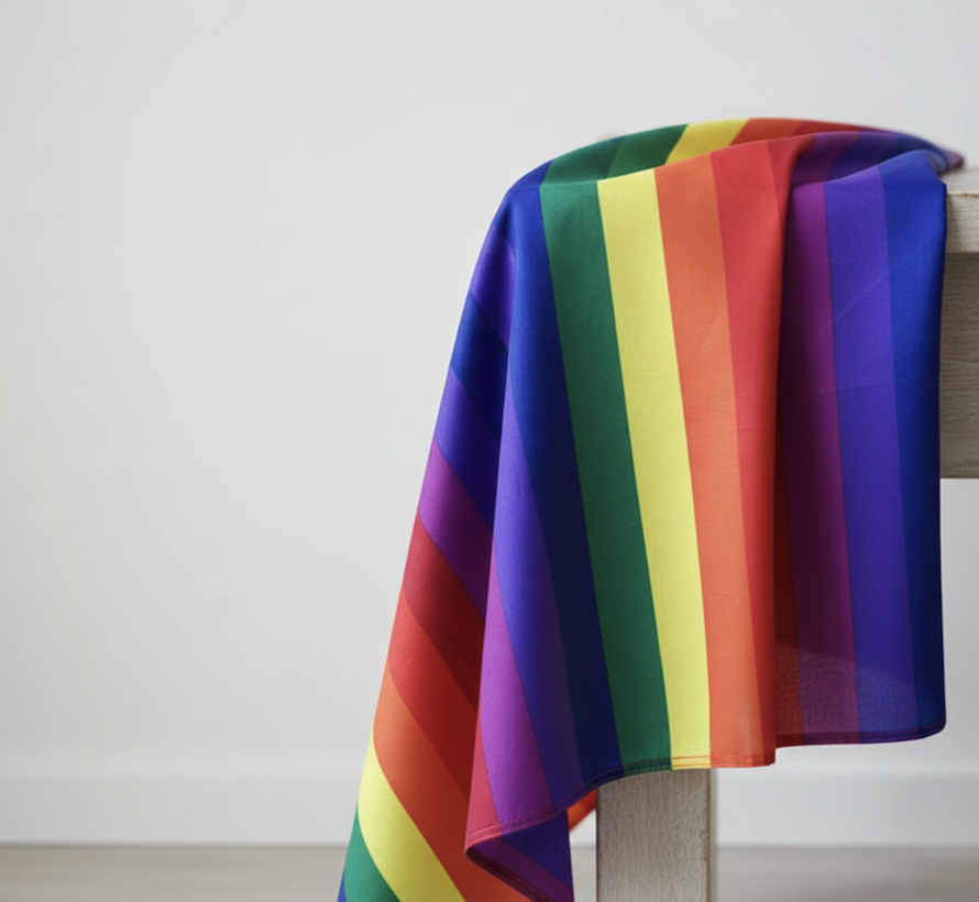 Regenboog kleuren terlenka stof