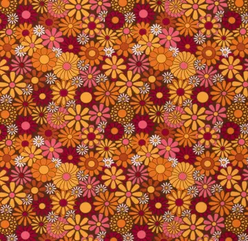 Decostoffen Bloemen oranje terlenka