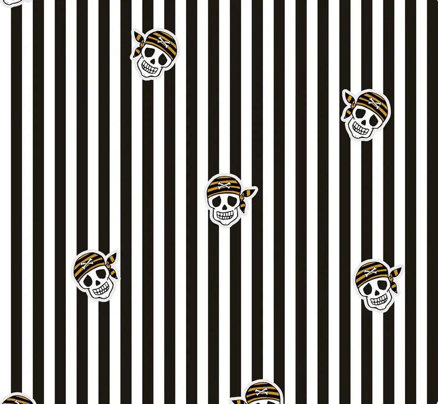 Piraten strepen zwart wit terlenka stof