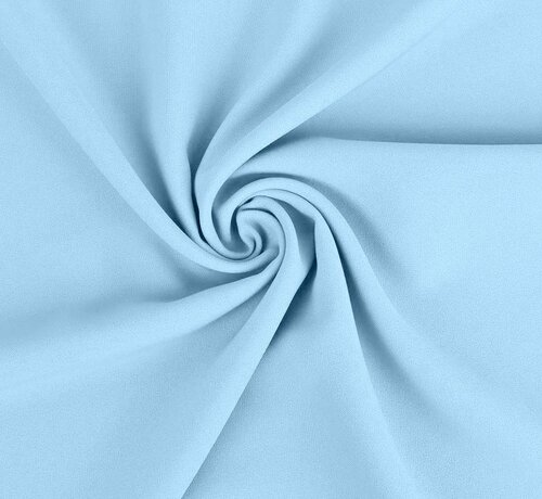 Decostoffen Lichtblauwe terlenka stof – Zachte en comfortabele stof voor kleding en accessoires