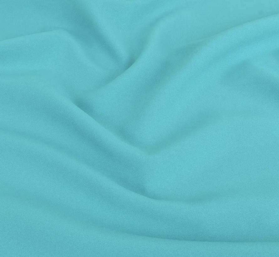 Aqua terlenka stof – Frisse blauwgroene stof met soepele en comfortabele structuur