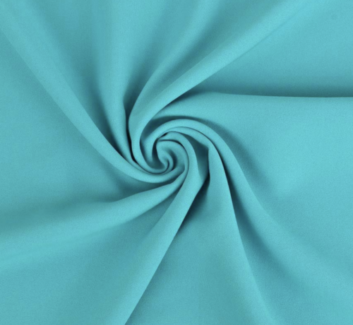 Decostoffen Aqua terlenka stof – Frisse blauwgroene stof met soepele en comfortabele structuur