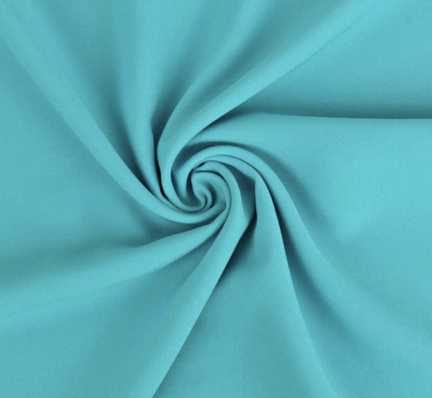 Aqua terlenka stof – Frisse blauwgroene stof met soepele en comfortabele structuur
