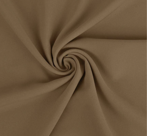 Decostoffen Bruine terlenka stof – Klassieke en slijtvaste stof voor mode en werkkleding