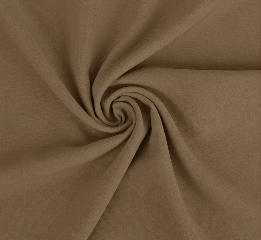 Bruine terlenka stof – Klassieke en slijtvaste stof voor mode en werkkleding