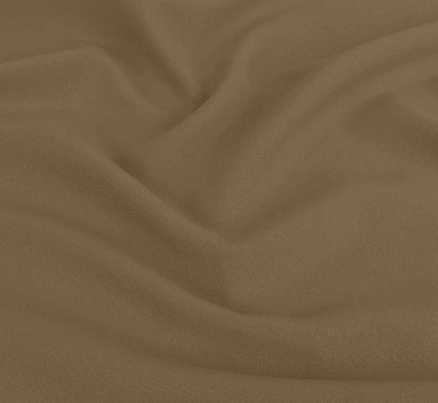 Bruine terlenka stof – Klassieke en slijtvaste stof voor mode en werkkleding