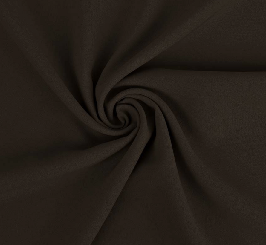 Donkerbruine terlenka stof – Sterke en stijlvolle stof voor broeken en colberts