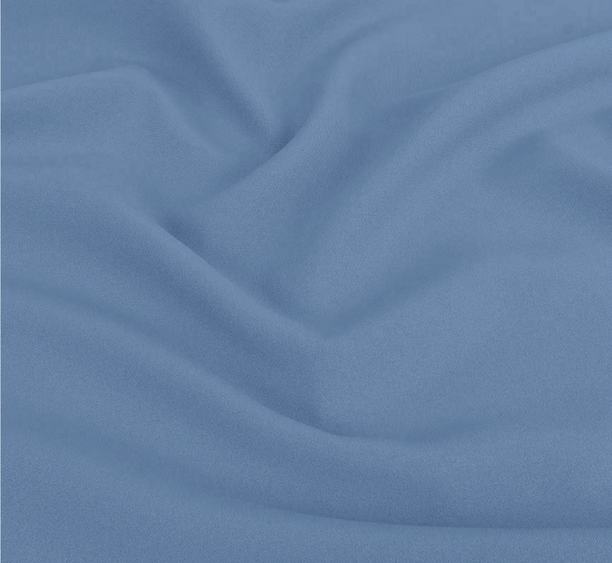 Jeansblauwe terlenka stof – Denimlook stof met comfort en duurzaamheid