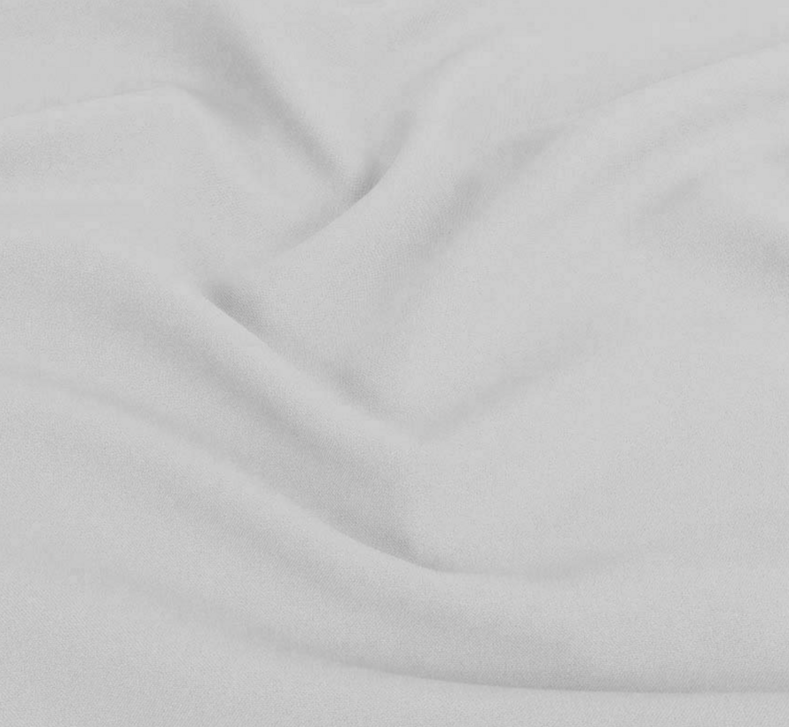 Lichtgrijze terlenka stof – Moderne en neutrale stof voor kleding en kostuums