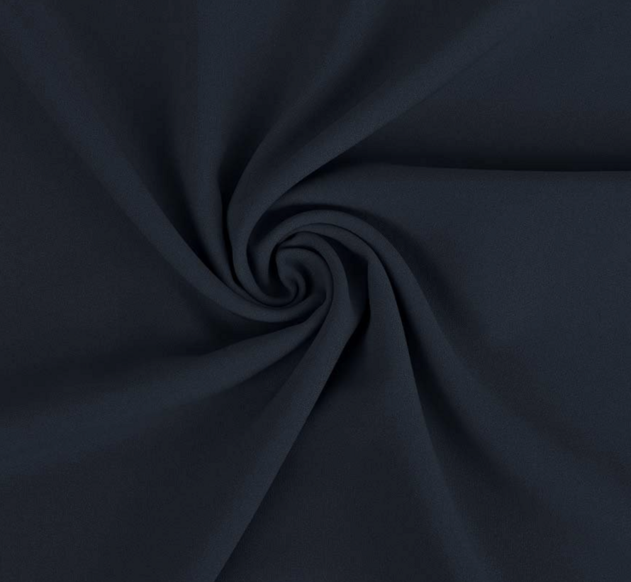 Navy terlenka stof – Klassieke donkerblauwe stof voor pakken en uniformen