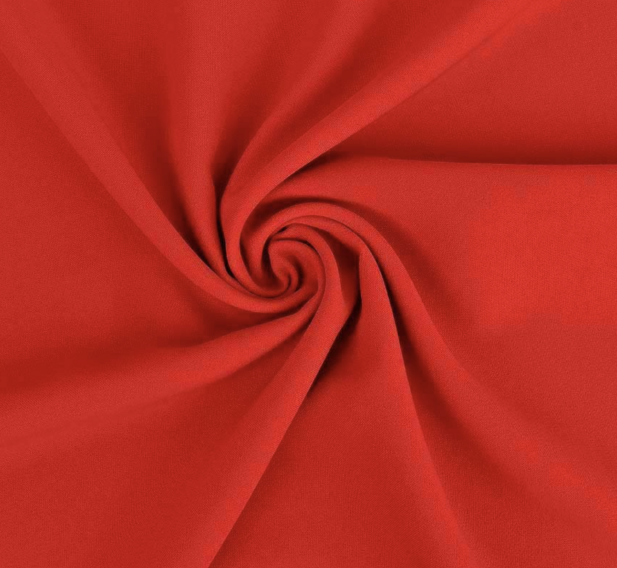Felrode terlenka stof – Opvallende kleur en sterke kwaliteit voor fashion