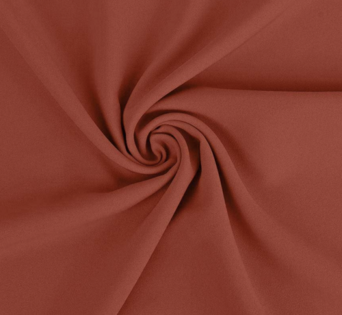 Decostoffen Brique terlenka stof – Warme roodbruine tint voor stijlvolle modeprojecten