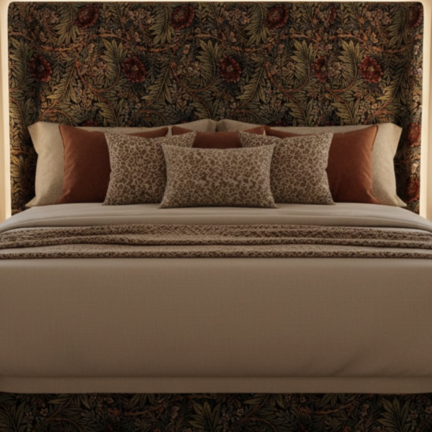 Bed stofferen met stof van Decostoffen