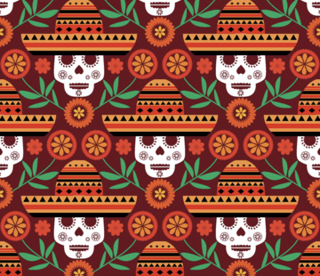 Decostoffen Doodshoofd terlenka