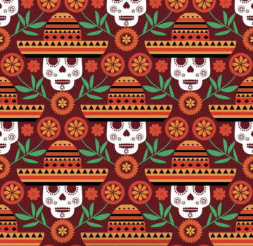 Decostoffen Doodshoofd terlenka