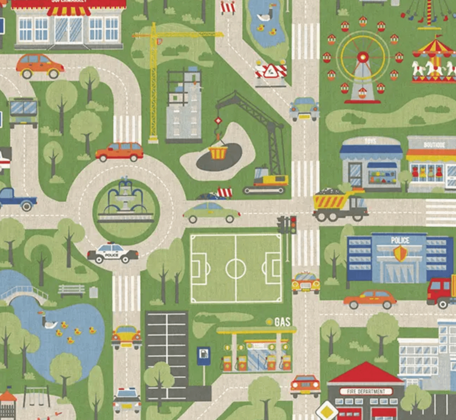 Autoweg linnenlook stof