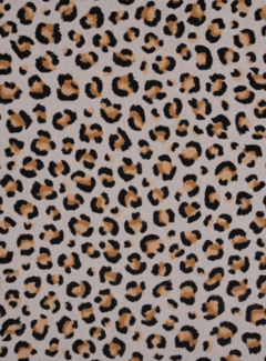 Decostoffen Panterprint linnenlook